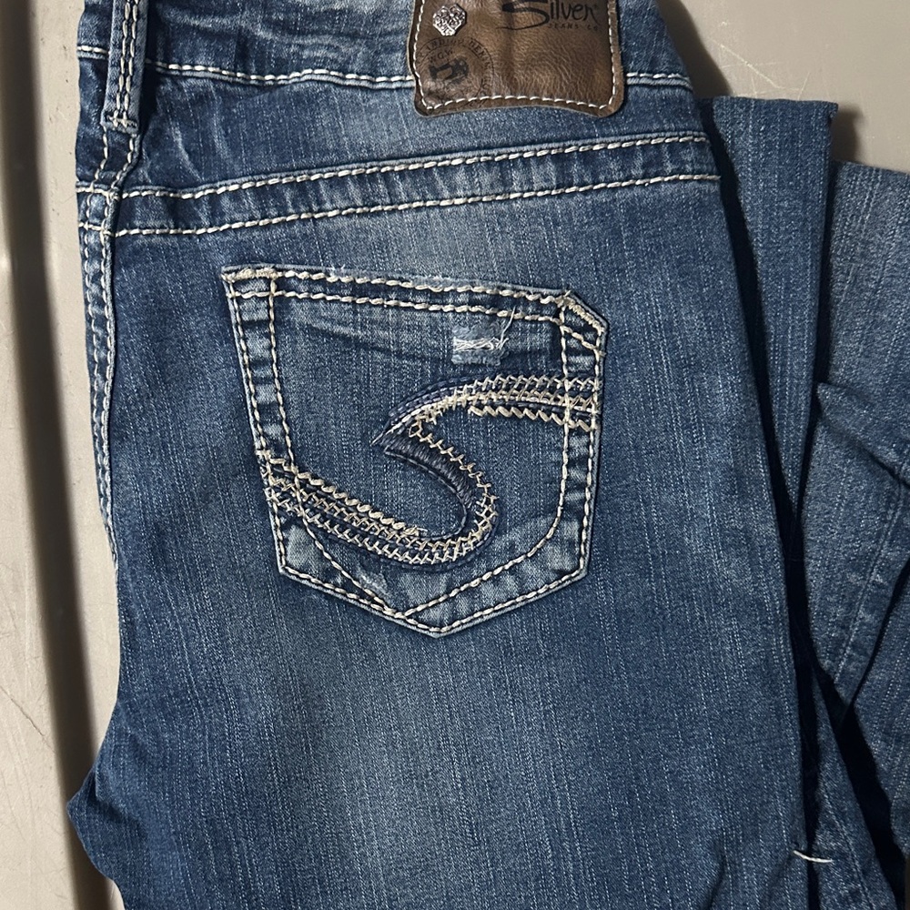 Silver Jeans Boyfriend Women's Dark Blue Denim